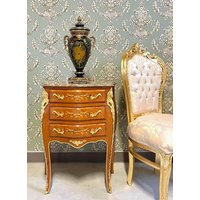 Handgemachte Barock Nachttisch Nachttisch Mit Marmorplatte Handgemachte Barock Nachttisch Nachttisch Mit Marmorplatte von CasaBarock