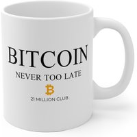 Bitcoin Ceramic Mug, Cryptocurrency Coffee Cup, Gift For Crypto Enthusiasts, Quote Digital Currency Drinkware von CasaCorleone