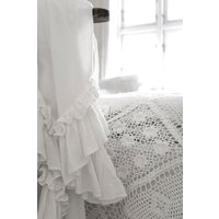 Leinen Gerüscht Flach. Bettschal Aus Leinen. Sommerdecke Rüschen Überwurf. Bettüberwurf Leinen Gerüscht Flach. Bettschal Aus Leinen. Sommerdecke Rüschen Überwurf. Bettüberwurf von CasaDeLinos