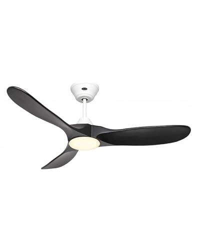 CasaFan Deckenventilator 312272 ECO GENUINO-L mit Licht, 122 cm, Flügel schwarz matt, Motor weiß von CasaFan