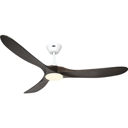 CasaFan | Deckenventilator ECO GENUINO-L | Rotorblatt-Ø 1520 mm | Mattweiß/Nussbaum von CasaFan