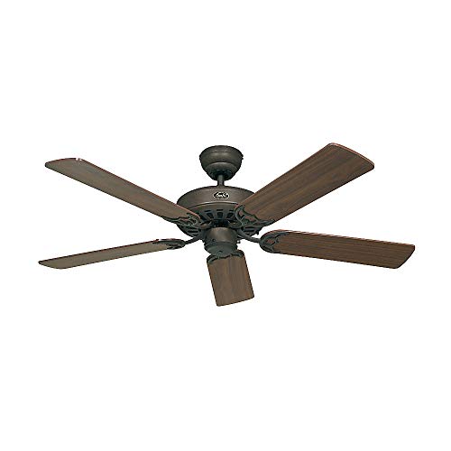 Deckenventilator CLASSIC ROYAL, Rotorblatt-Ø 1030 mm, Nussbaum / braun antik / bronze. von CasaFana