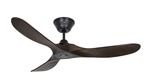 CasaFan Deckenventilator 312217 ECO Genuino 122 Massivholz Walnuss/Schwarz Matt Lackiert von CasaFan