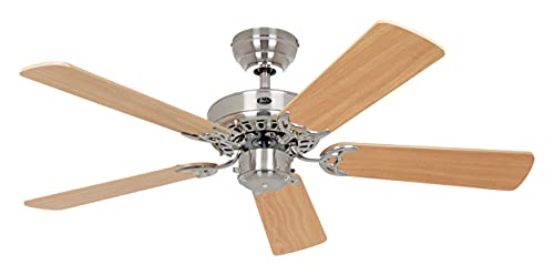 CasaFan Classic Royal 103 BN Deckenventilator (Ø x H) 103cm x 230mm Flügelfarbe: Buche Gehäusefar von CasaFana