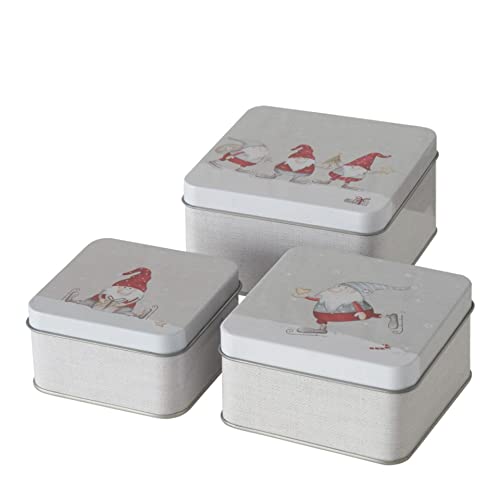 CasaJame 3er Set Metall Keksdose Plätzchendose eckig Wichtel mit Schlittschuhen sortiert 9-12cm CasaJame 3er Set Metall Keksdose Plätzchendose eckig Wichtel mit Schlittschuhen sortiert 9-12cm von CasaJame