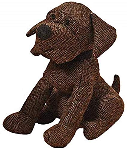 CasaJame Türstopper aus Stoff Kleiner Hund Höhe 23cm Dunkelbraun von CasaJame