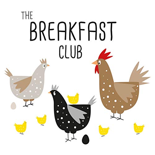 Servietten (2er Set / 40Stück) 3-lagig 33x33cm Hühner Breakfast Club von CasaJame