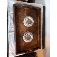 Tablett~Holz~Vintage~Dekotablett~Kerzendeko~ von CasaKunst