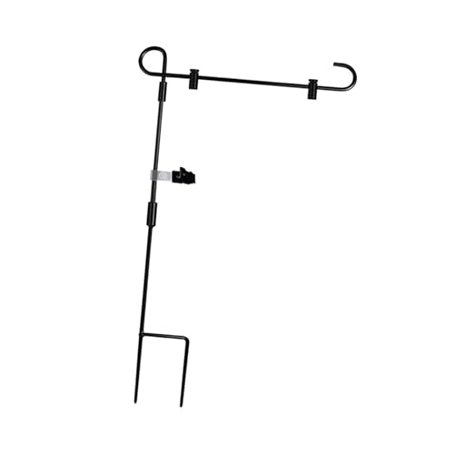 CasaNexa Gartenflaggenständer für Außenhaus, mit Pfahl, schwarzes Metall, Rasenflaggenmasthalter, Halterung, 86 cm, für Herbst, Outdoor, Festival, Dekoration von CasaNexa
