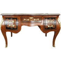 Casa Padrino Barock Sekretär Braun Intarsien 140 X 68 H83 Mit Abnehmbarer Glasplatt von CasaPadrino