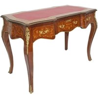 Casa Padrino Barock Sekretär Mahagoni Intarsien/Gold Bordeaux 120 cm - Handgefert von CasaPadrino
