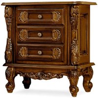 Casa Padrino Luxus Barock Nachtkommode Dunkelbraun - Prunkvoller Nachttisch Mit 3 Schubladen Casa Padrino Luxus Barock Nachtkommode Dunkelbraun - Prunkvoller Nachttisch Mit 3 Schubladen von CasaPadrino