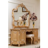 Casa Padrino Luxus Barock Schlafzimmer Schminktisch Set Gold - 1 Casa Padrino Luxus Barock Schlafzimmer Schminktisch Set Gold - 1 von CasaPadrino