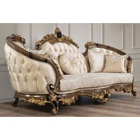 Casa Padrino Luxus Barock Sofa Gold/Braun Schwarz - Prunkvolles Wohnzimmer Mit Elegantem Muster Casa Padrino Luxus Barock Sofa Gold/Braun Schwarz - Prunkvolles Wohnzimmer Mit Elegantem Muster von CasaPadrino