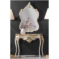 Casa Padrino Luxus Barock Spiegelkonsole Elfenbeinfarben/Gold - Konsole Mit Casa Padrino Luxus Barock Spiegelkonsole Elfenbeinfarben/Gold - Konsole Mit von CasaPadrino