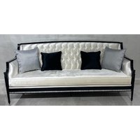 Casa Padrino Luxus Barock Wohnzimmer Sofa Gold/Schwarz Grau - Handgefertigtes Barockstil von CasaPadrino