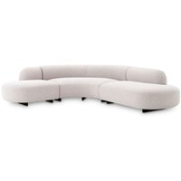 Casa Padrino Luxus Ecksofa Hellgrau/Schwarz 300 X 257 H. 70 cm - Wohnzimmer Sofa Garten von CasaPadrino