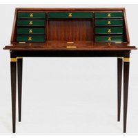 Casa Padrino Luxus Jugendstil Sekretär Mit 9 Schubladen Braun/Schwarz Grün Gold von CasaPadrino
