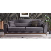 Casa Padrino Luxus Schlafsofa Dunkelgrau/Braun Gold 228 X 94 H. 88 cm - Wohnzim Casa Padrino Luxus Schlafsofa Dunkelgrau/Braun Gold 228 X 94 H. 88 cm - Wohnzim von CasaPadrino