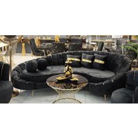 Casa Padrino Luxus Sofa Schwarz/Gold 250 X 70 H. 80 cm - Wohnzimmer Hotel Casa Padrino Luxus Sofa Schwarz/Gold 250 X 70 H. 80 cm - Wohnzimmer Hotel von CasaPadrino