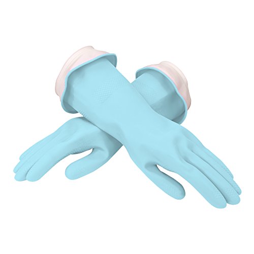 Casabella Aqua Waterblock Premium-Handschuhe, Blau, Größe M (1 Stück) von Casabella