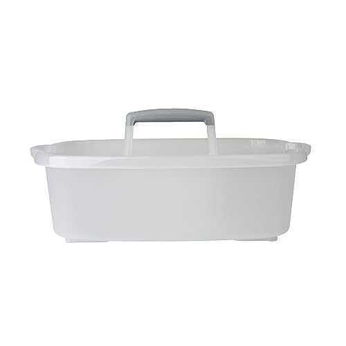 Casabella Mehrzweck-Reinigung aus Kunststoff Aufbewahrungskorb mit Griff, Transparent, 4,8 Liter, 1.5-Gallon von Casabella