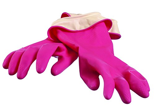 Casabella Waterblock Premium Handschuhe, Latex, Rosa, Medium von Casabella