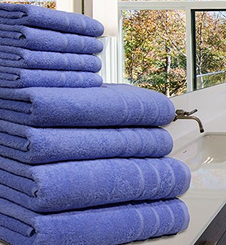 Luxus 100% ägyptische Baumwolle Handtuch Bale – 8 Stück – 550 gsm XL Größen, baumwolle, blau, 8 Pieces Set von Casabella