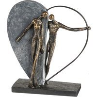 Casablanca by Gilde Dekofigur "Skulptur Heartbeat, bronze/grau" von Casablanca By Gilde
