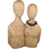 Casablanca by Gilde Dekofigur "Skulptur Pair, natur", Dekoobjekt, aus Holz, Höhe 37 cm, Wohnzimmer von Casablanca By Gilde