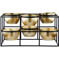Casablanca by Gilde Teelichthalter "6er Teelichtleuchter Frame, H.14 cm", (1 St.) von Casablanca By Gilde