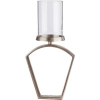 Casablanca by Gilde Windlicht "Nostro, Weihnachtsdeko" aus Aluminium mit Glaseinsatz von Casablanca By Gilde