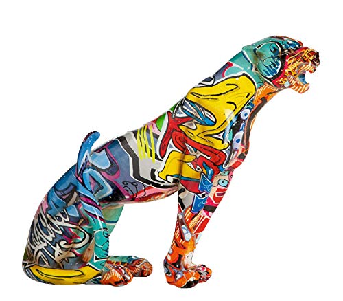 Casablanca KG Casablanca Deko Gepard sitzend Skulptur Urban Street Art 28,5 cm bunt Raubkatze Figur, Mehrfarbig, 28,5 x 28,5 x 8 cm von Casablanca GmbH & Co.KG