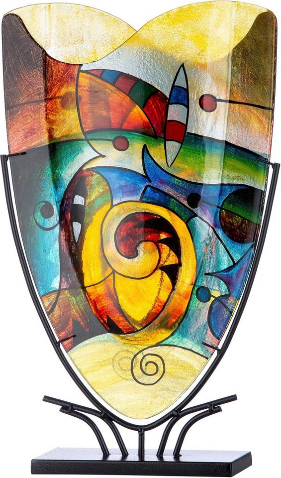 Casablanca by Gilde Dekovase Verona (1 St), dekorative Vase aus Glas, Dekoobjekt von Casablanca by Gilde