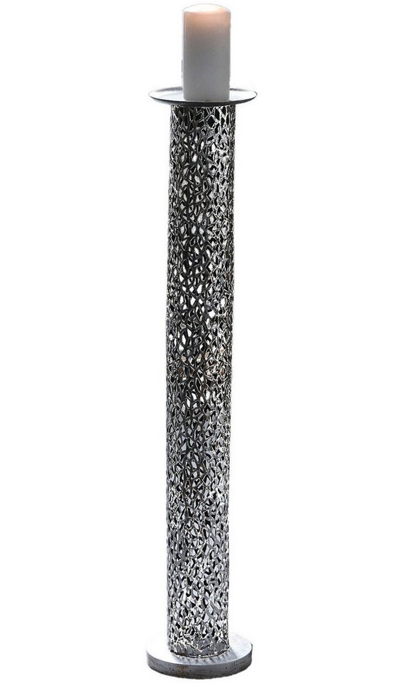 Casablanca by Gilde Kerzenständer Kerzenleuchter Purley, Ø ca. 15 cm (1 St), Stumpenkerzenhalter aus Metall, 1-flammig von Casablanca by Gilde