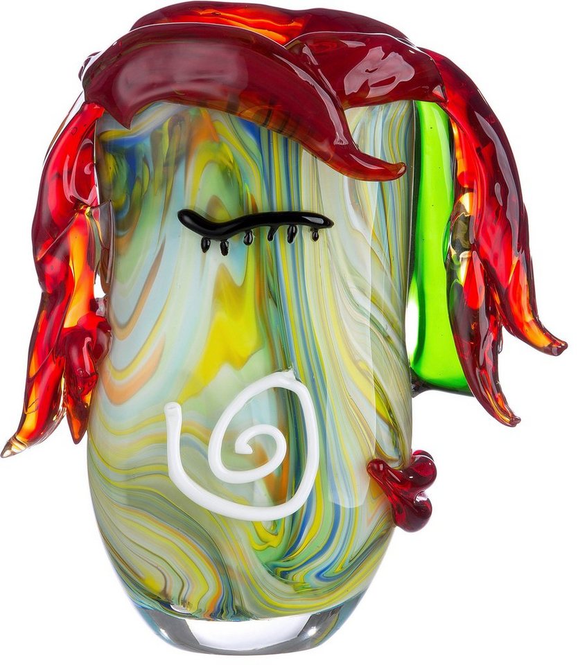 Casablanca by Gilde Tischvase Curly (1 St), dekorative Vase aus Glas, Blumenvase von Casablanca by Gilde