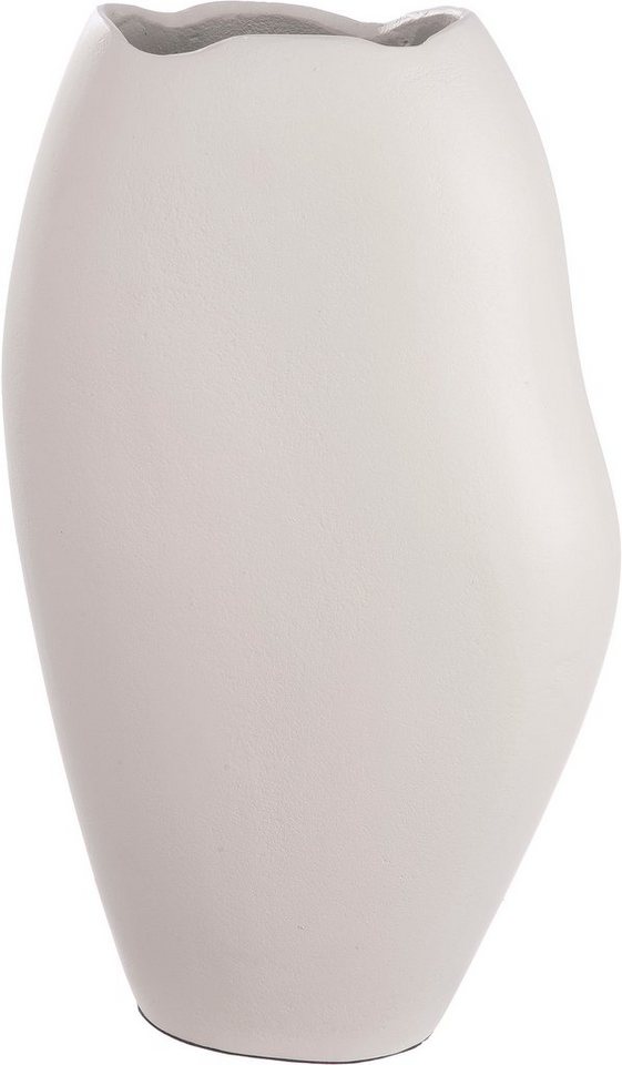 Casablanca by Gilde Tischvase Helena, Dekovase (1 St), Vase aus Aluminium, mit geschwungenem Rand, Höhe ca. 33 cm von Casablanca by Gilde