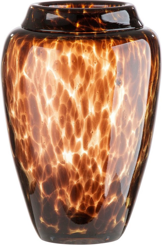 Casablanca by Gilde Tischvase Jungle, Höhe ca. 26 cm (1 St), dekorative Vase aus Glas, Blumenvase von Casablanca by Gilde