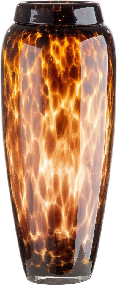 Casablanca by Gilde Tischvase Jungle, Höhe ca. 35 cm (1 St), dekorative Vase aus Glas, Blumenvase von Casablanca by Gilde