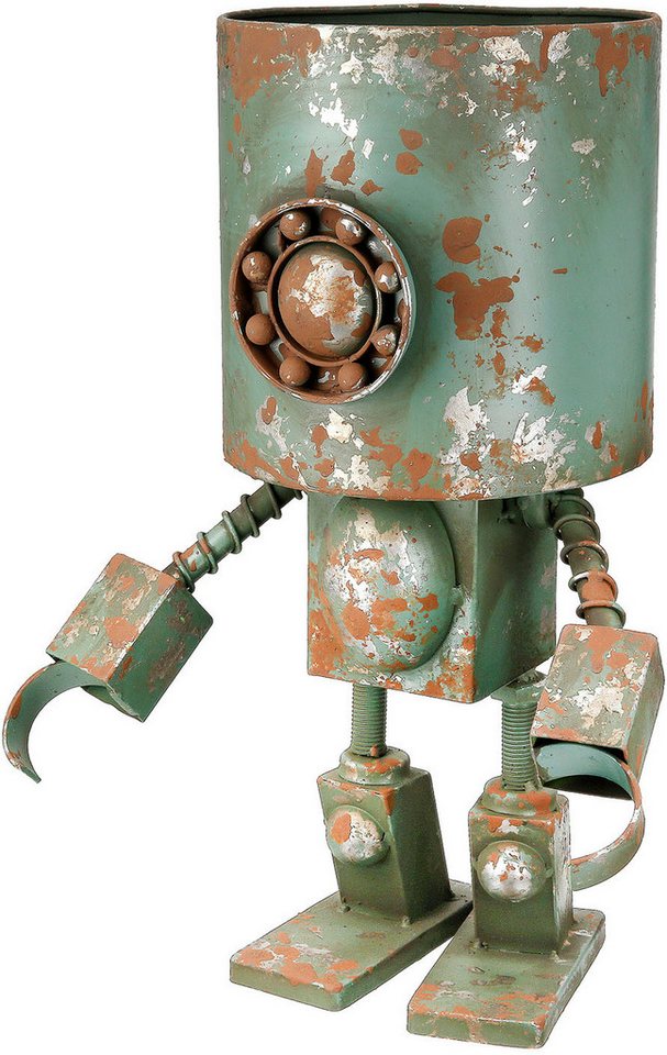 Casablanca by Gilde Übertopf Übertopf Roboter Robotic grün H. 42 cm (1 St) von Casablanca by Gilde