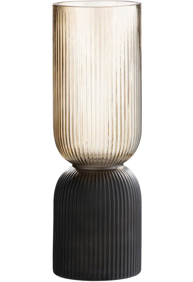 Casablanca by Gilde Windlicht Kerzenleuchter Maron, kann auch als Vase verwendet werden (1 St), Kerzenhalter, 1-flammig, aus Glas von Casablanca by Gilde