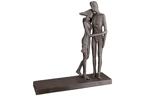 Casablanca Deko Design Skulptur Figur Pärchen - aus brüniertem Eisen - Geschenk Hochzeit Weihnachten - Farbe: Braun - Höhe 18 cm von Casablanca modernes Design