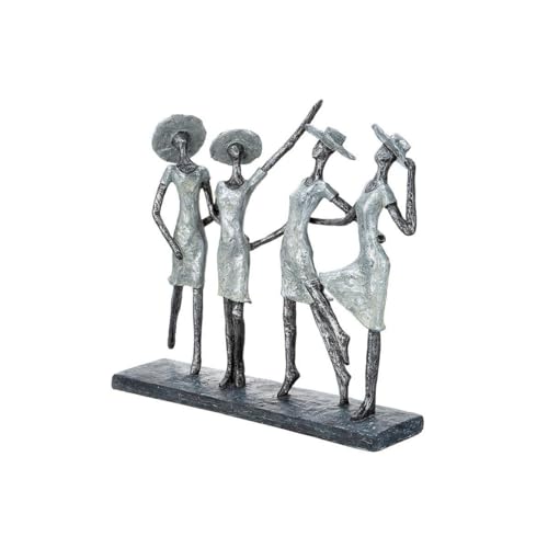 Casablanca Deko Figur Skulptur - Dekofigur Frauen aus Poly - Dekoration Wohnzimmer Fensterbank Schrank - Farbe: antik Silber 37 x 34 cm von Casablanca modernes Design