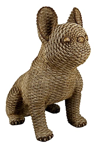 Casablanca Deko Figur Skulptur - Große französische Bulldoggen - aus Weidenholz - Höhe 33 cm - für Sammlung oder Dekoration von Casablanca modernes Design