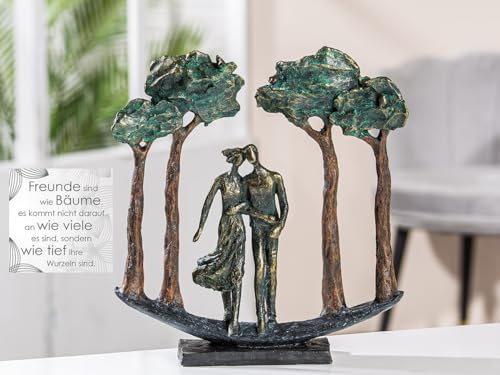 Casablanca Deko Figur Skulptur - Paarfigur Dekofigur aus Kunstharz Farbe: Bronze - Dekoration Wohnzimmer Geschenk Geburtstag Höhe 30 cm von Casablanca modernes Design