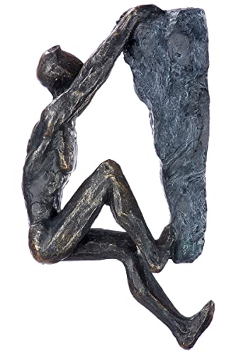 Casablanca Deko Figur Skulptur hängend aus Kunstharz - Ambitionen & Ziele - mit Spruchanhänger - Farbe: Bronze - Höhe 20 cm von Casablanca modernes Design