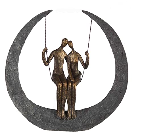 Casablanca Deko Skulptur Figur - Swing Poly/Metall - bronzefarben - Höhe 30 cm von Casablanca modernes Design