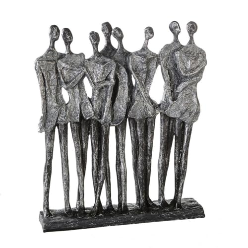 Casablanca Deko Skulptur - Mädelsabend - Beste Freundinnen - Poly silberfarben -Zertifikat Spruchanhänger H 34 cm von Casablanca modernes Design