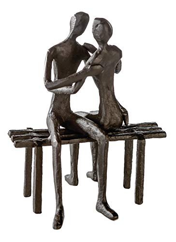 Casablanca - Design-Skulptur Lieblingsplatz - aus Eisen - brüniert H 13 cm von Casablanca modernes Design