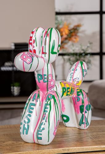 Casablanca Figur Pallone, Kunstharz, Ballonhund, glänzend, Mehrfarbig, 40x41x13 cm von Casablanca modernes Design